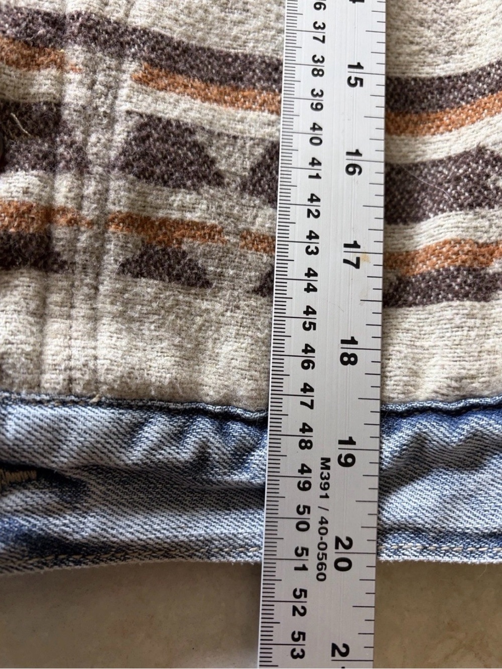 Idyllwind Denim Western Chore Wool Jacket Sz Med. Southwestern Reversible Womens - Picture 6 of 8